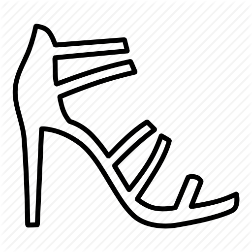 512x512 fashion, footwear, heels, sandal, sandals, shoes, stiletto icon - Stiletto Drawing