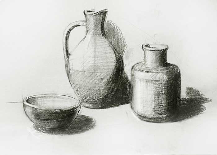 700x500 Summer Still Life Drawing - Still Drawing