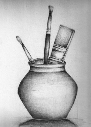 300x419 Still Life Drawing - Still Life Black And White Drawing Easy