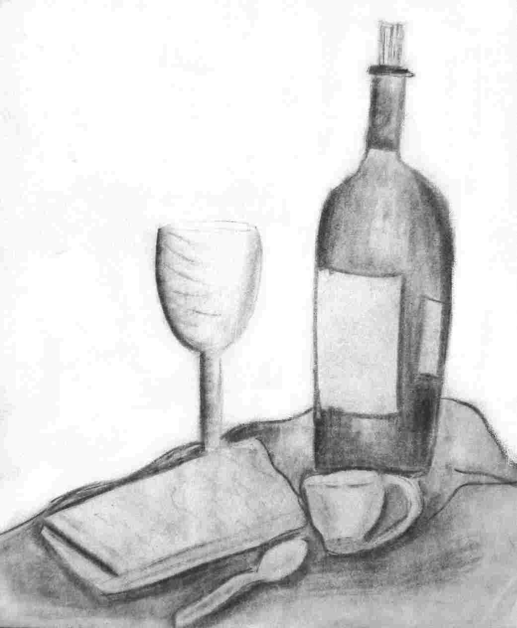 1041x1264 Rhdrawingslycom Easy Still Life Easy Drawings Images Drawings - Still Life Black And White Drawing Easy
