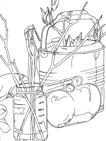 361x480 Mr Kimmons' Art Classes - Still Life Contour Drawing