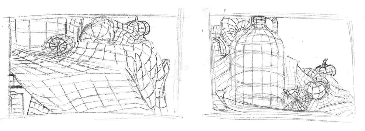 1200x431 Cross Contour Line Drawing On Behance - Still Life Contour Line Drawing