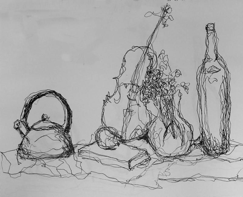 800x651 various examples of contour drawings would be interesting - Still Life Contour Line Drawing