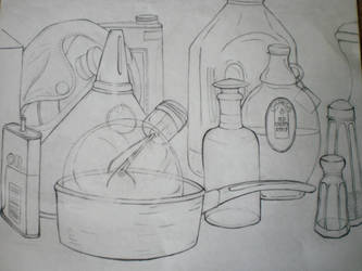 333x250 Contour Line Still Life - Still Life Contour Line Drawing