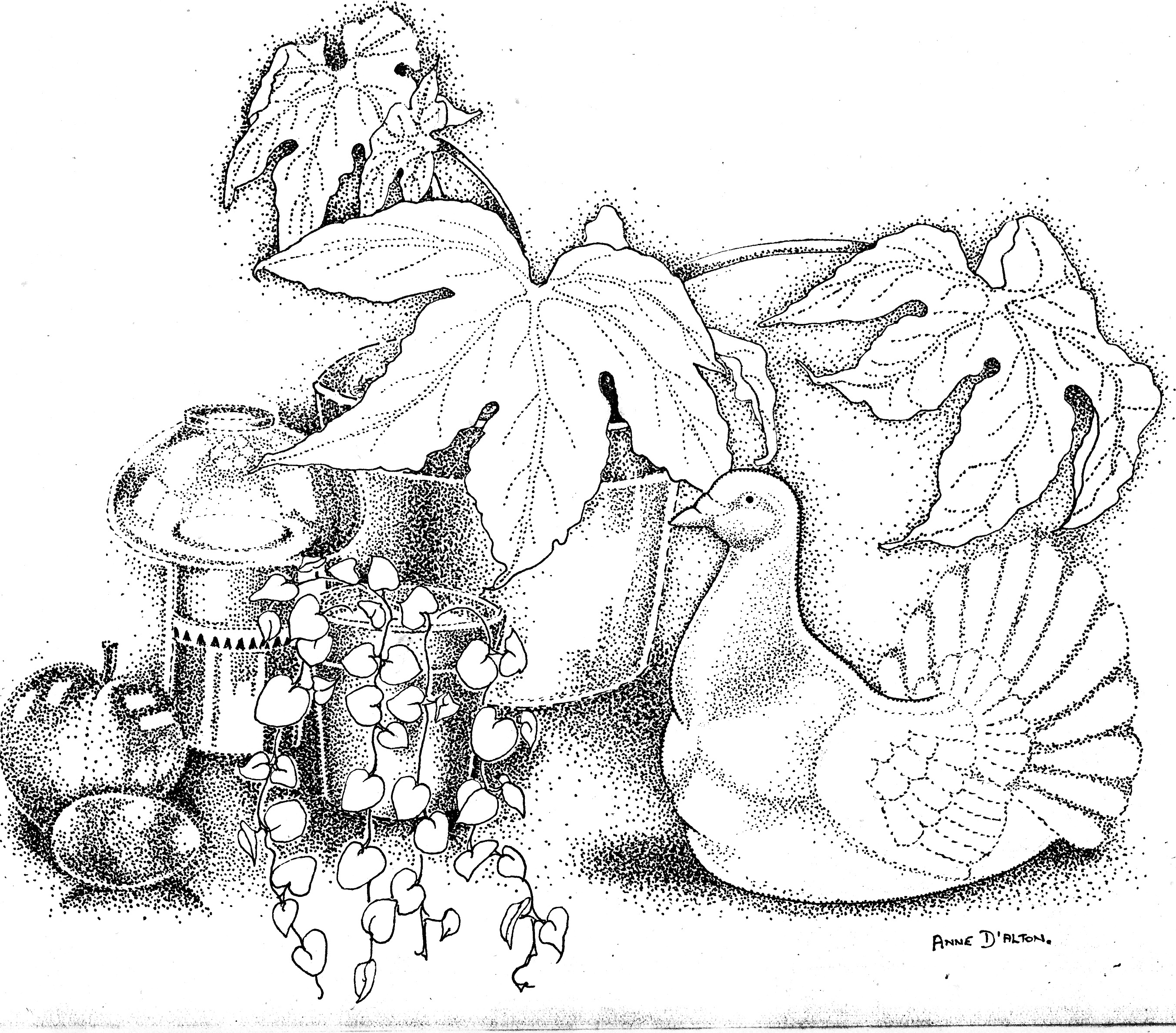 2704x2376 i can't find anything to draw or paint - Still Life Line Drawing