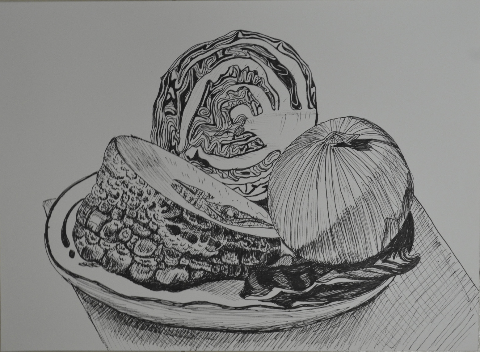 1554x1140 Still Life Group Using Line My Drawing Course - Still Life Line Drawing
