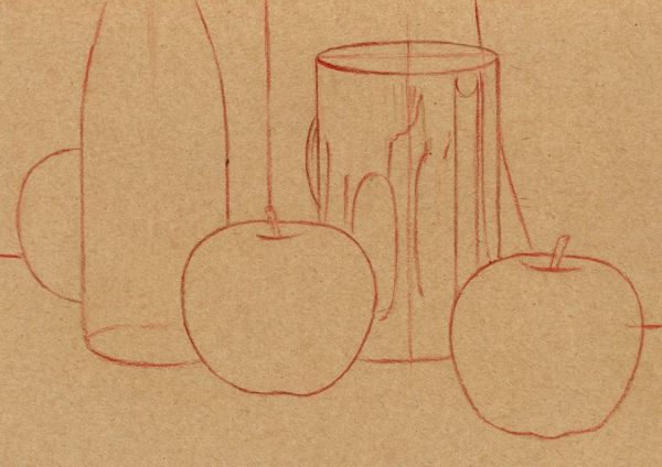 600x424 Still Life Techniques - Still Life Line Drawing