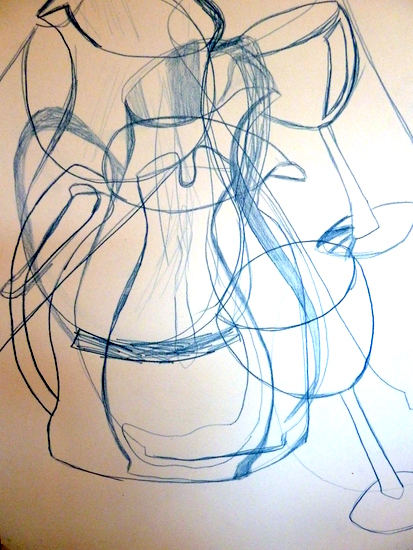 413x550 visual arts planning still life - Still Life Line Drawing