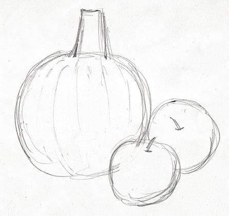 446x421 Drawing A Still Life - Still Life Line Drawing