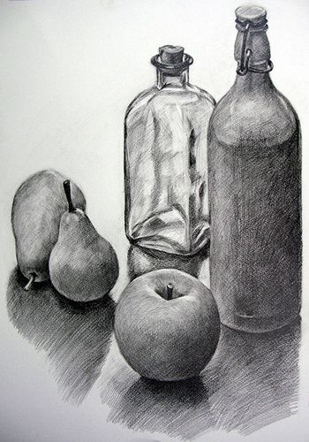 350x500 still life still life references - Still Life Pencil Drawing