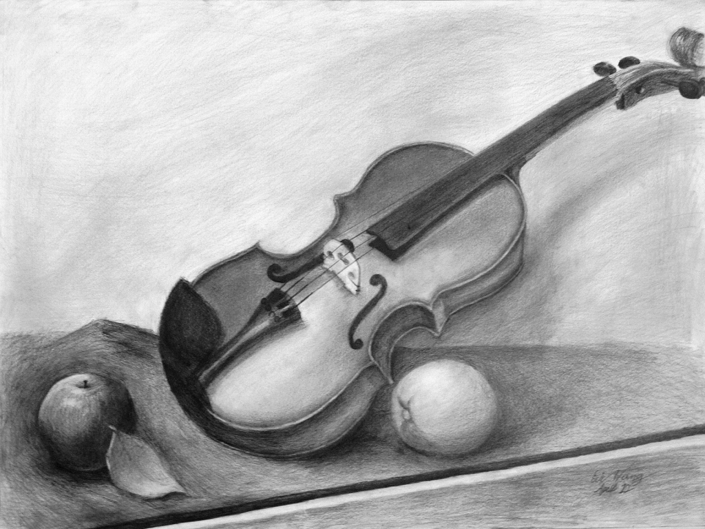 1024x768 Drawing Of Still Life - Still Life Pencil Drawing