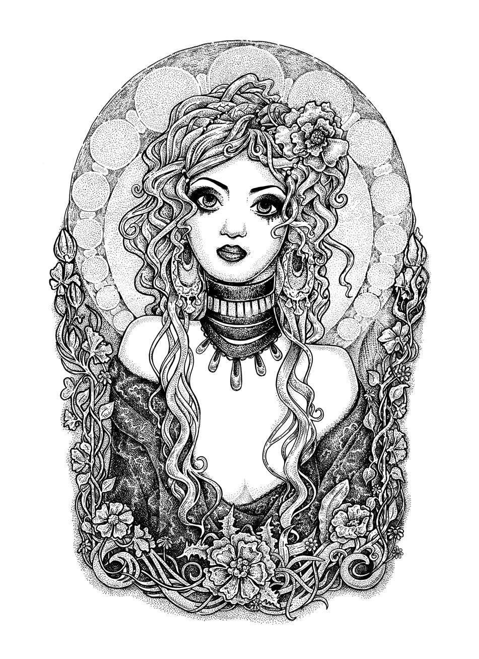 951x1307 introduction to dotwork - Stippled Drawing