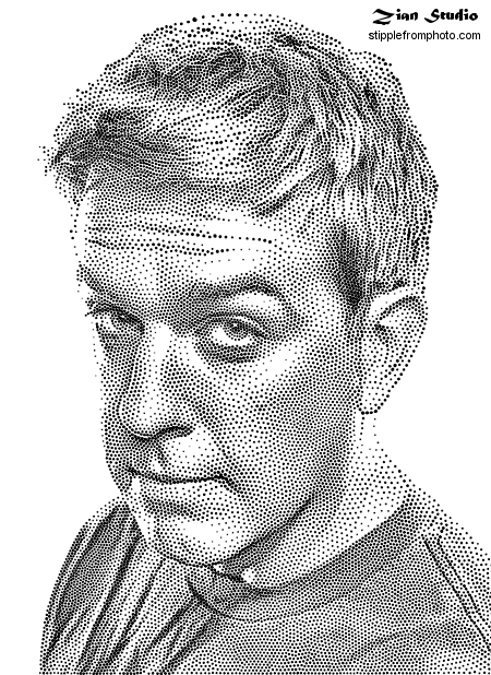 450x618 stipple art - Stippled Drawing