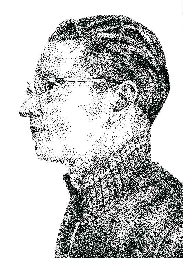 600x848 how to create a hand drawn pointillism portrait - Stippled Drawing