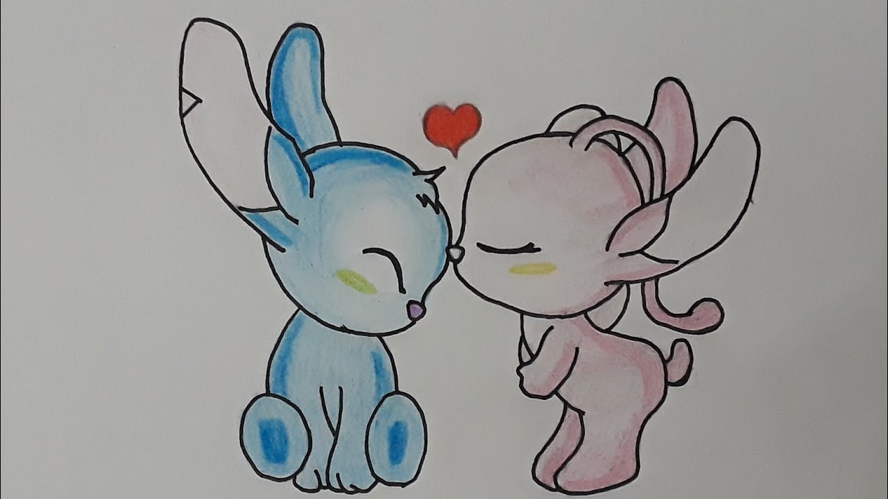 Stitch And Angel Drawing at PaintingValley.com | Explore collection of