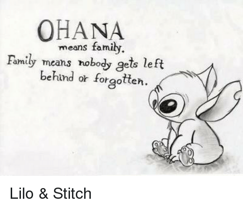 500x428 ohana means family family means nobody gets left behind - Stitch Drawing Ohana