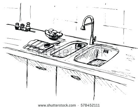 450x358 sink drawing sink drawing stock images royalty sink dwg autocad - Stock Drawings