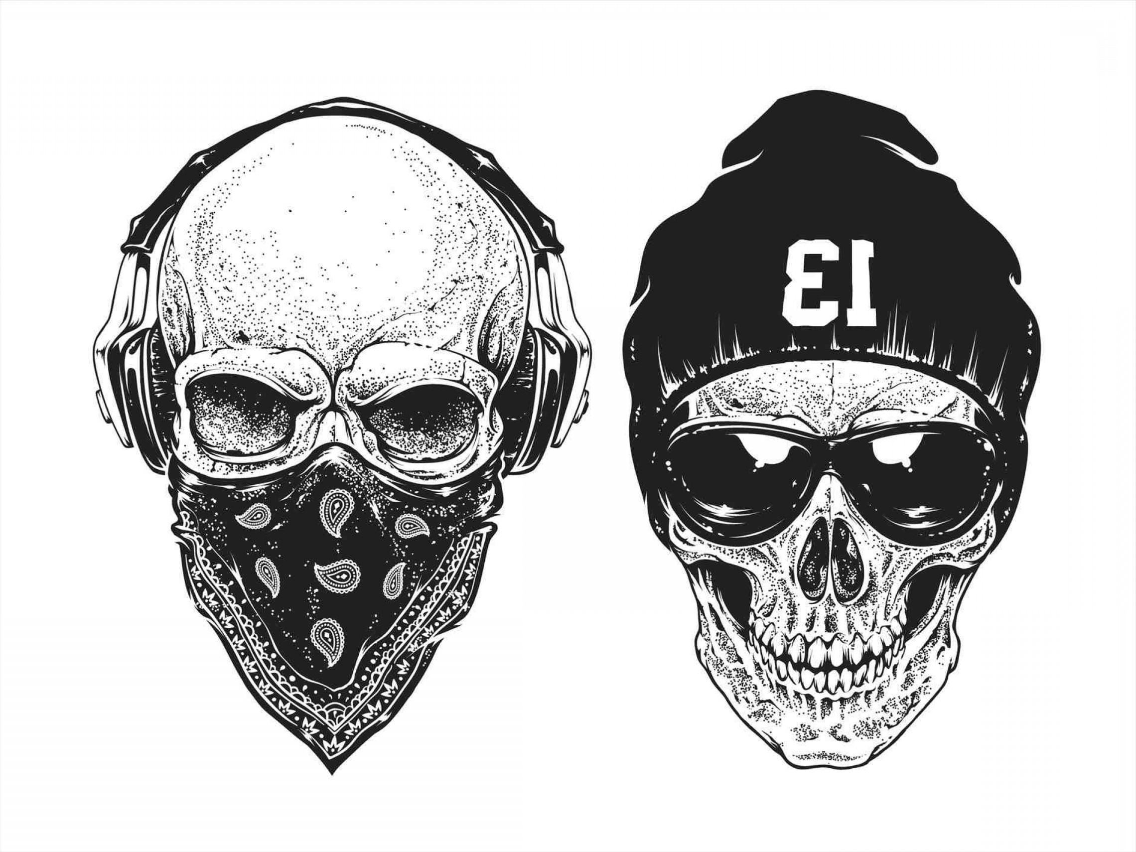 2280x1710 cigars stock vector skull drawings of gangster skulls hat two - Stock Drawings