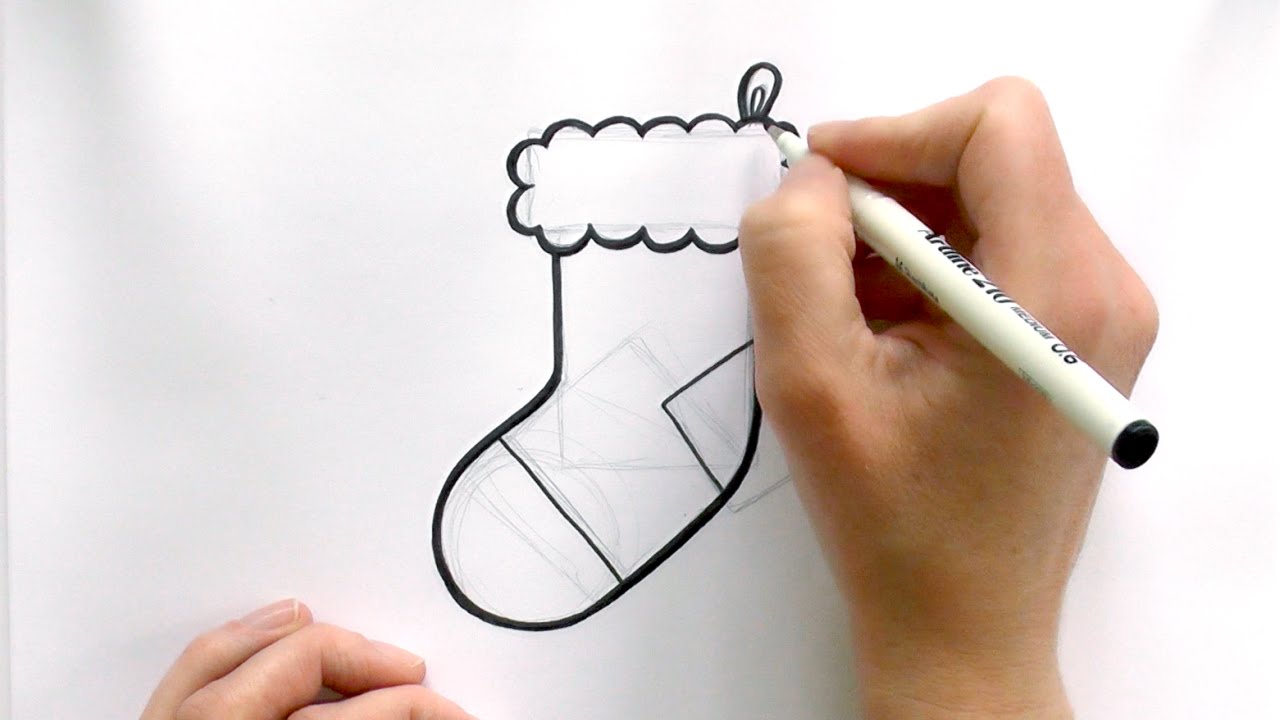 1280x720 How To Draw A Christmas Stocking - Stocking Drawing