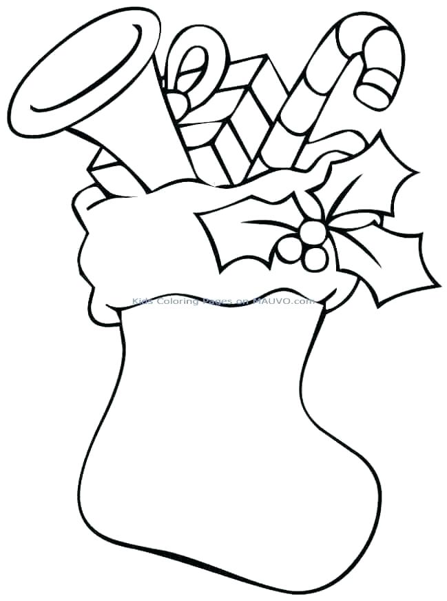 649x872 Christmas Socks Coloring Christmas Stockings Coloring Pages - Stocking Drawing