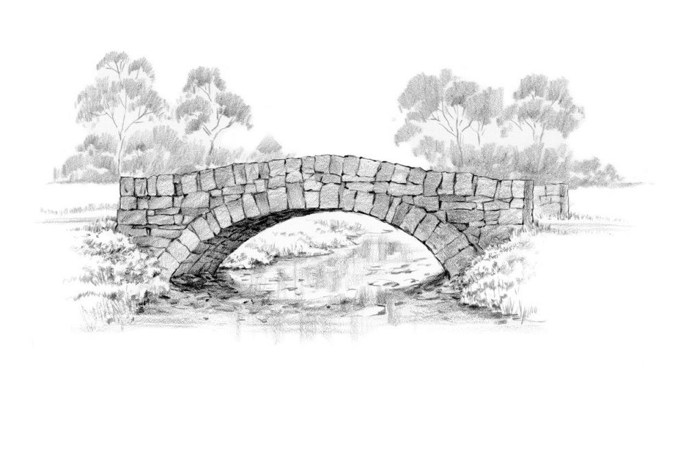 984x656 old stone bridge drawing images drawing tips drawings, bridge - Sto...
