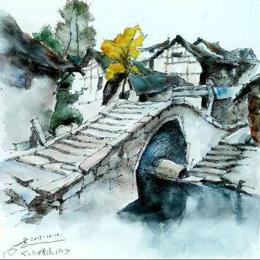 Stone Bridge Drawing at PaintingValley.com | Explore collection of ...