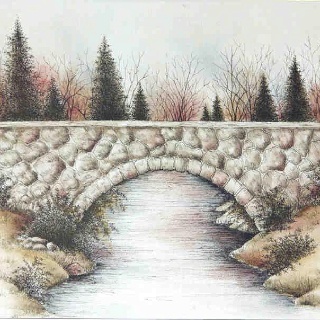 320x320 stone bridge p ink patterns in bridge drawing, pencil - Stone Bridge Drawing