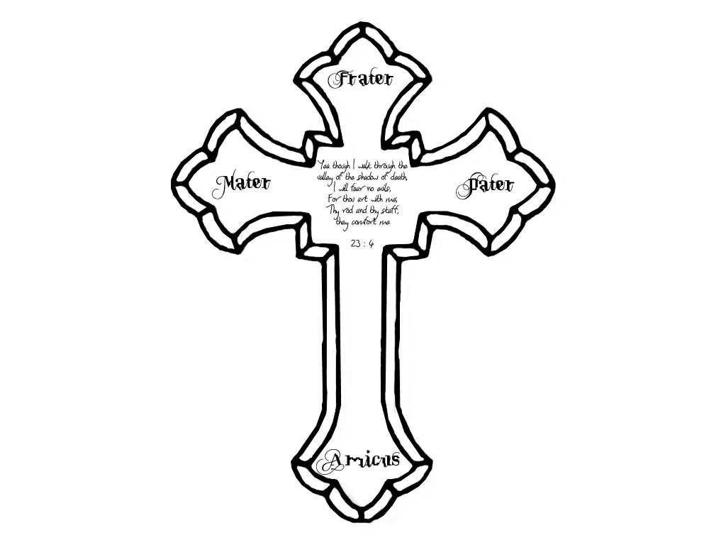 1024x768 big stone cross tattoo design - Stone Cross Drawing