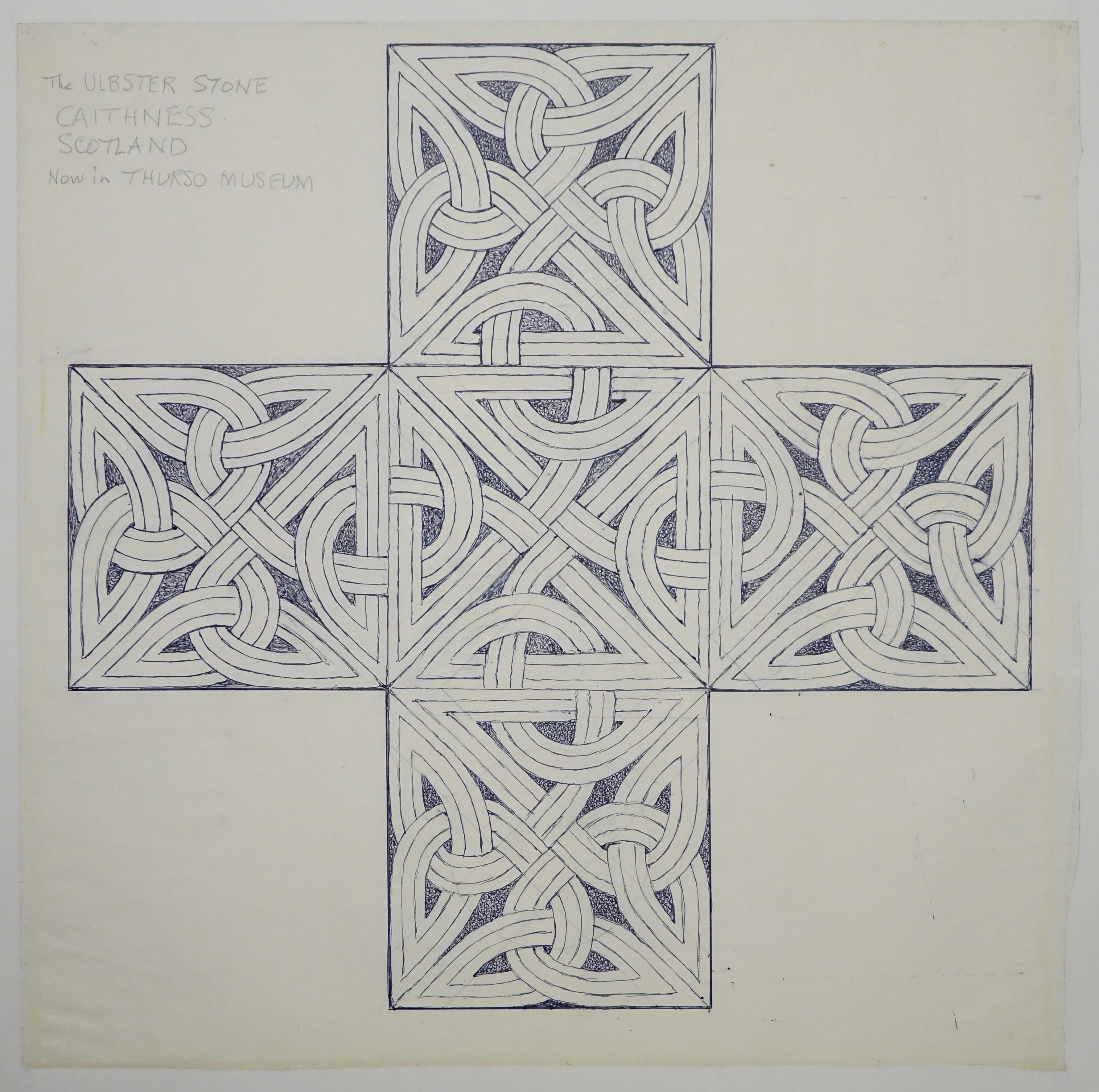 3564x3540 George Bain Drawing - Stone Cross Drawing
