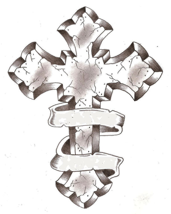 600x748 stone cross - Stone Cross Drawing