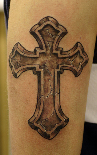 315x500 Famous Cross Tattoos - Stone Cross Drawing