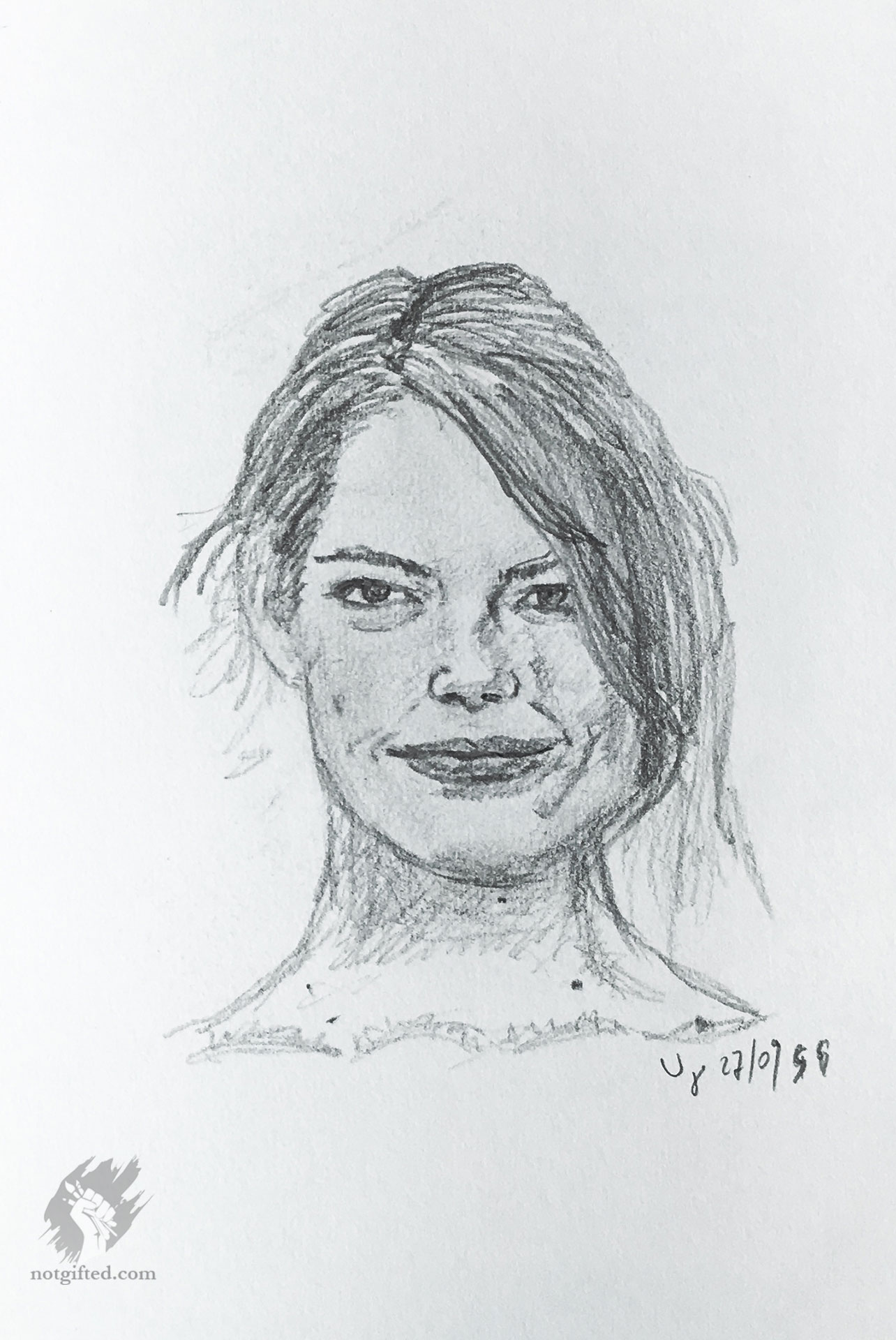 1284x1920 Emma Stone Drawing - Stone Drawing