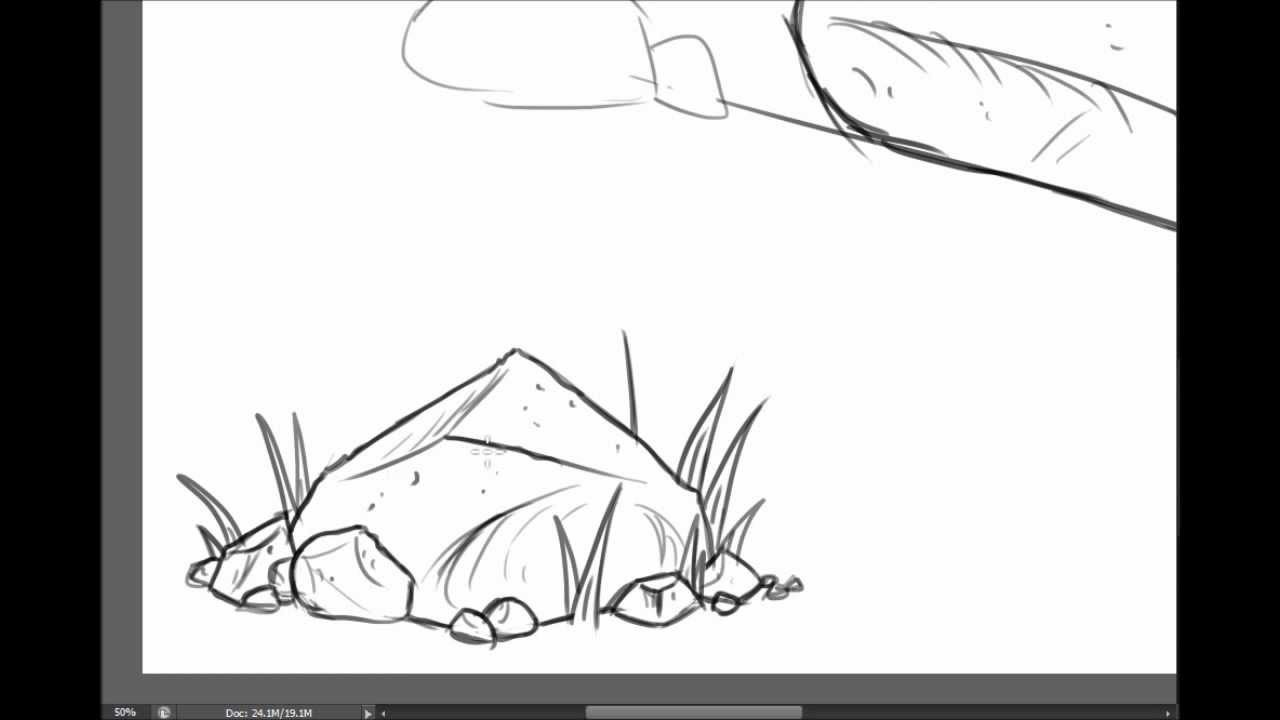 1280x720 How To Draw Rocks And Boulders - Stone Drawing