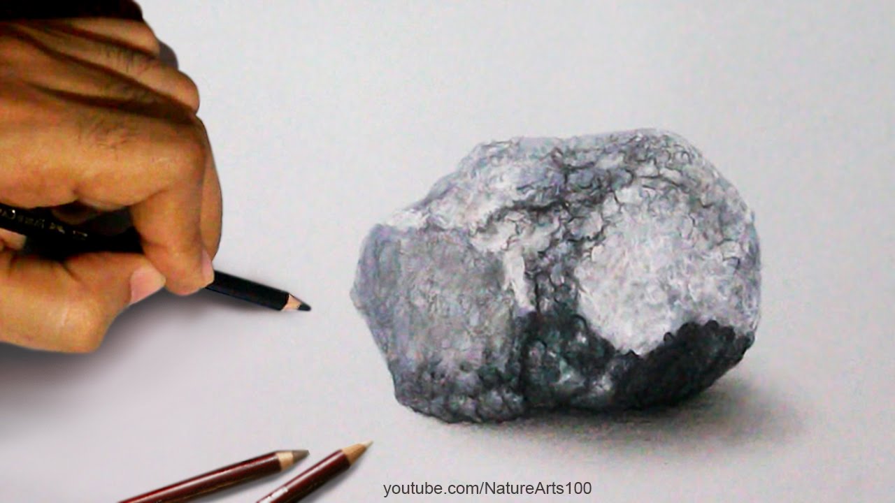 1280x720 Drawing A Stone, Art On Paper, Time Lapse - Stone Drawing