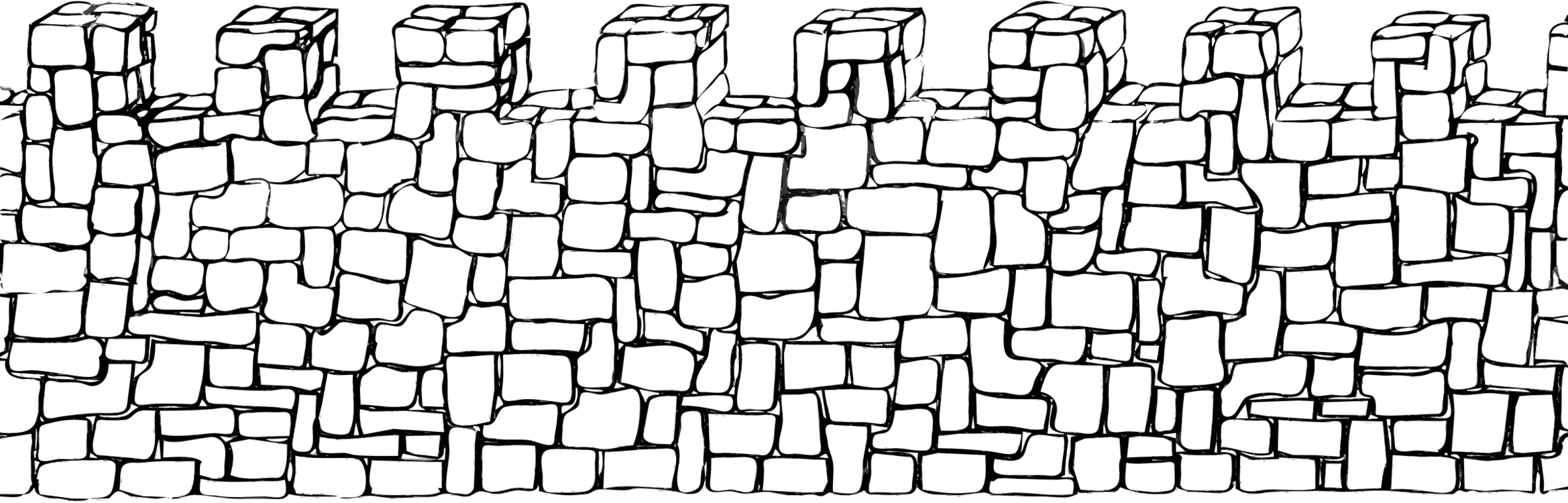 2338x750 stone wall drawing computer icons dry stone cc0 - Stone Wall Drawing