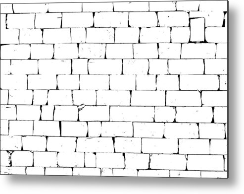 493x391 Drawing Of A Stone Wall Metal Print - Stone Wall Drawing