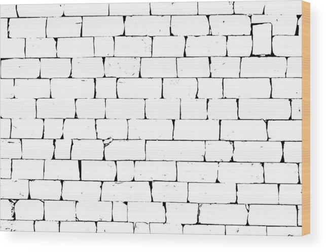 643x497 Drawing Of A Stone Wall Wood Print - Stone Wall Drawing