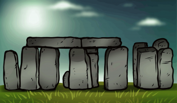350x205 How To Draw The Stonehenge, Stonehenge, Step - Stonehenge Drawing