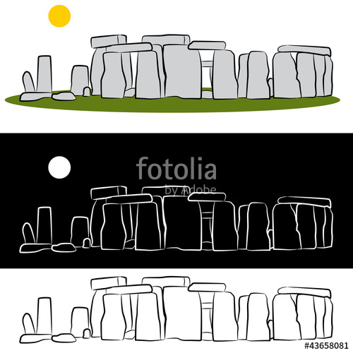500x500 Stonehenge Drawing Stock Image And Royalty Free Vector - Stonehenge Drawing