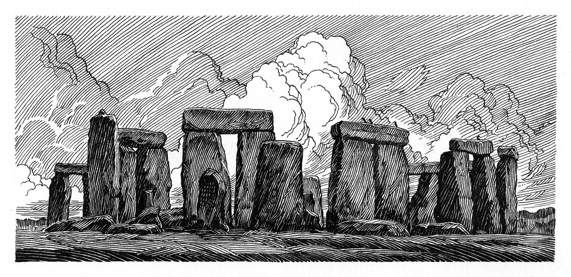 1152x559 the art of jim nelson february - Stonehenge Drawing