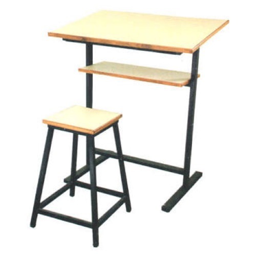 500x500 college drawing table with stool - Stool Drawing