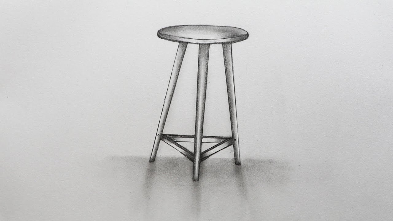 1280x720 how to sketch a stool - Stool Drawing