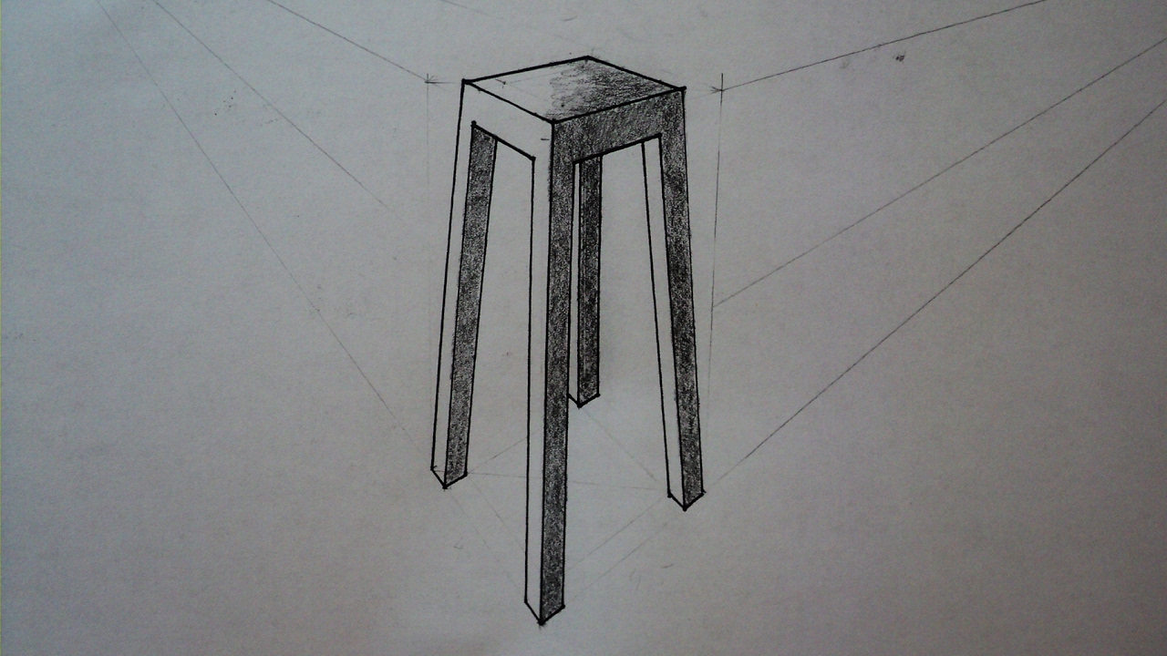 1280x720 how to draw - Stool Drawing