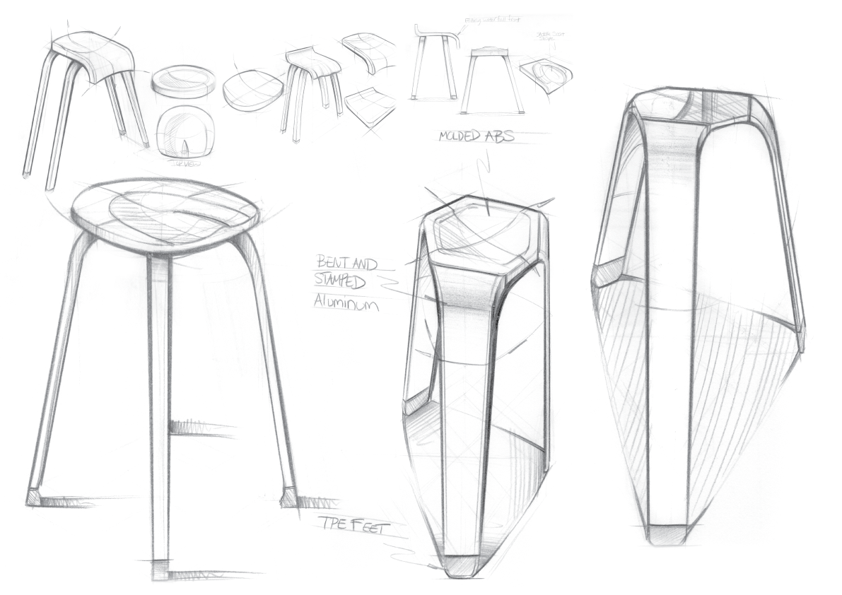 1191x842 stool sketches furniture sketch design, sketches, design - Stool Drawing