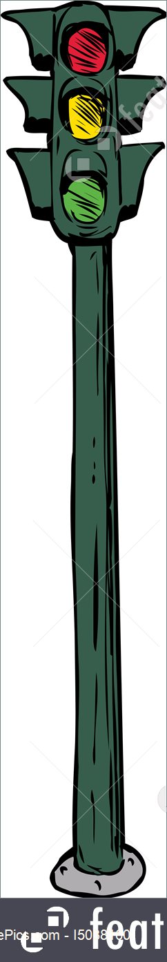 242x1392 Traffic Hand Drawn Stoplight Drawing - Stop Light Drawing