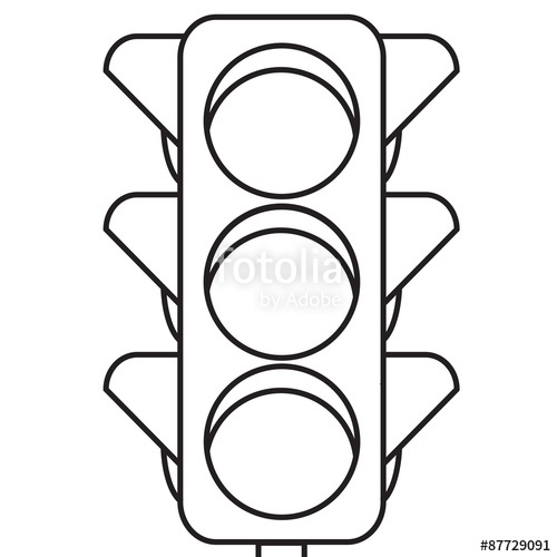 500x500 Traffic Lights Outline Stock Photo And Royalty Free Images - Stop Light Drawing