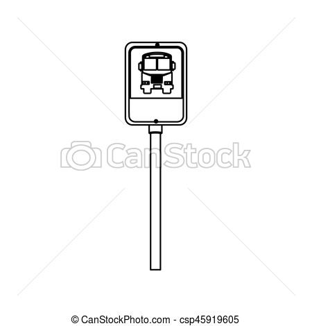 450x470 road traffic bus stop signal icon vector illustration design - Stop Sign Drawing