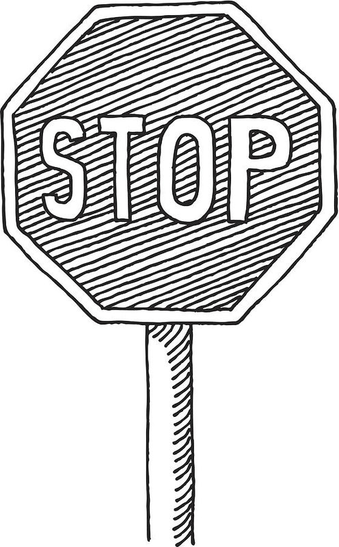 Stop Sign Drawing at PaintingValley.com | Explore collection of Stop