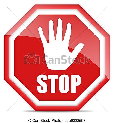 438x470 clipart of stop sign - Stop Sign Drawing