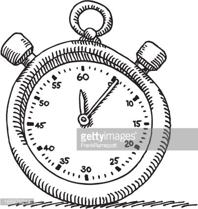 404x425 Stopwatch Drawing Premium Clipart - Stopwatch Drawing